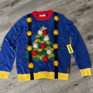 Tipsy Elves Blue Christmas Tree Sweater
